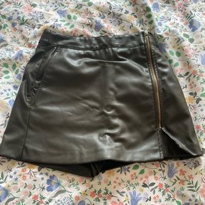 Zara Faux Leather Skort